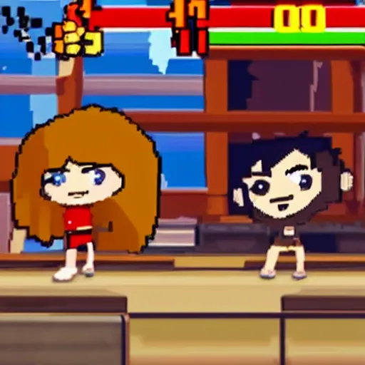 Image similar to quentin tarantino in the video game little fighters 2