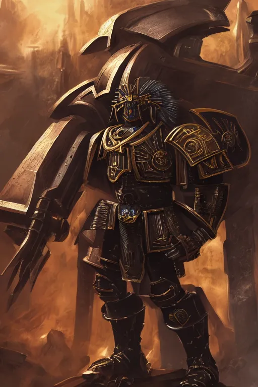 Image similar to armor portrait heros warhammer 4 0 k horus heresy fanart - the primarchs emperor by johannes helgeson animated with vfx concept artist & illustrator global illumination ray tracing hdr fanart arstation zbrush central hardmesh 8 k octane renderer comics stylized