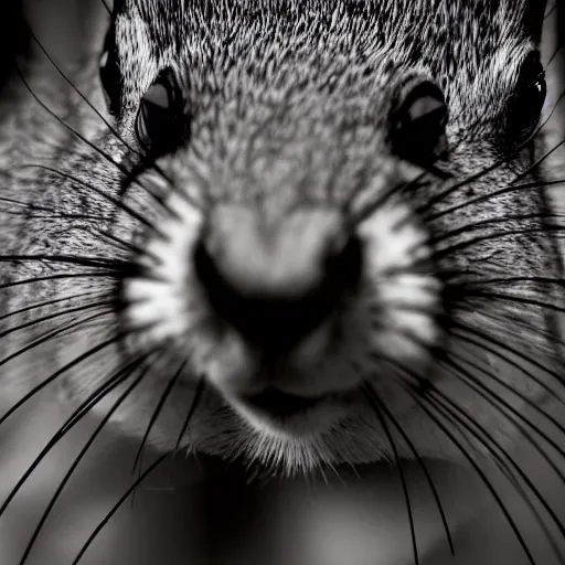 Prompt: a photo by bruce gilden of a squirrel politician, leica s, flash, high contrast, intricate, closeup of face, beautiful