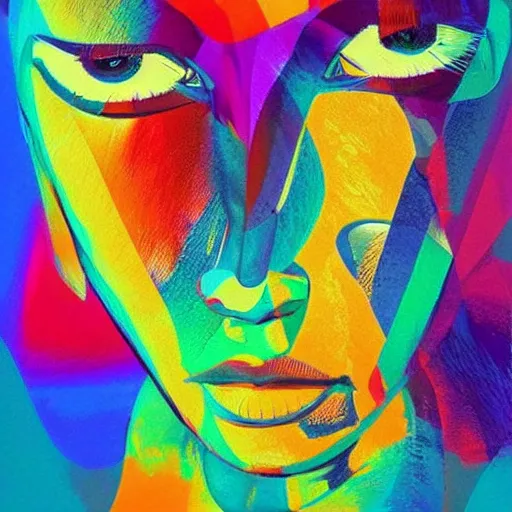 Image similar to colourful art by nahuel bardi, pinterest, behance,