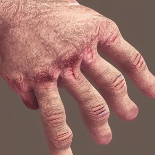 Prompt: extremely detailed photo of a human left hand 8k photorealistic