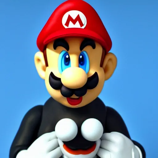 Prompt: cursed claymation mario holding a mushroom