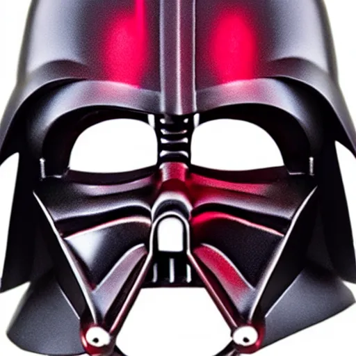 Image similar to darth vader mask close up, dark, faint red lighting, realistic, highly detailed