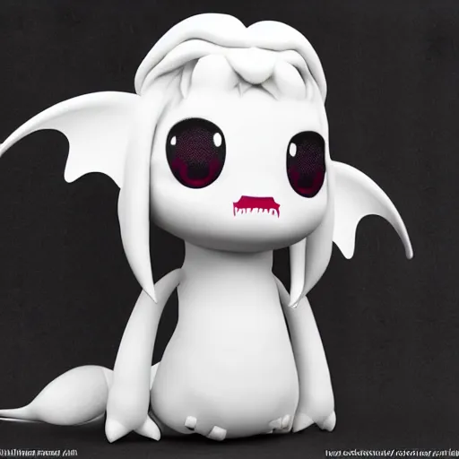 Prompt: cute fumo plush of a dragon girl, monster girl, vray, black and white