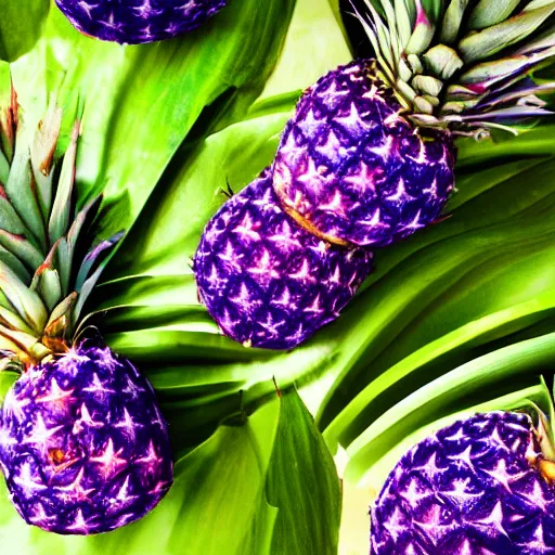 Prompt: purple pineapple