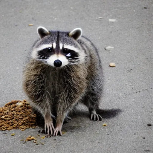 Image similar to mad racoon drinking coffee