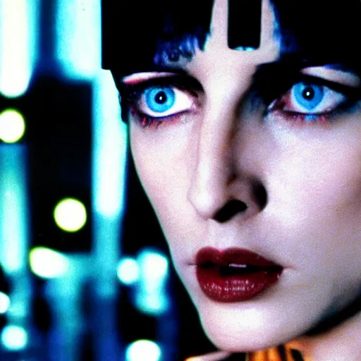 Prompt: close up portrait of a runaway replicant in an empty room, still from the movie bladerunner