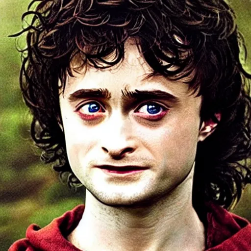 Image similar to Daniel Radcliffe as Frodo in lord of the rings