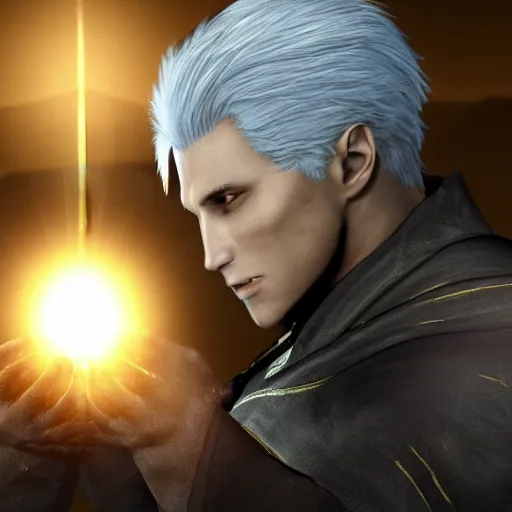 Prompt: vergil burying the light deep within