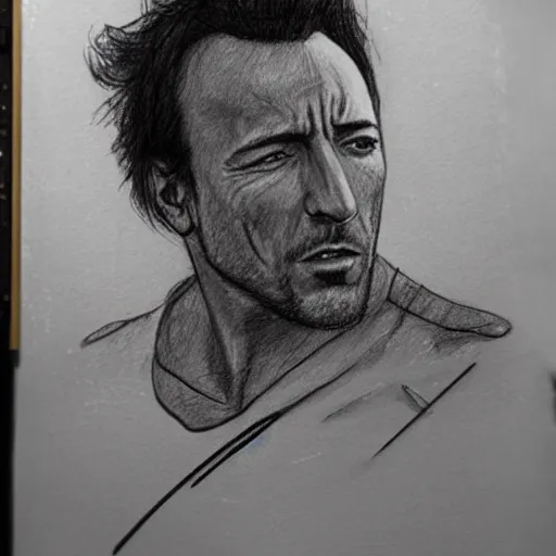 Image similar to bruce springsteen rough sketch by loish