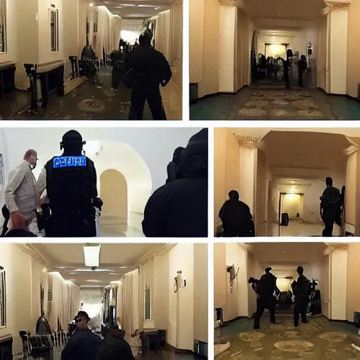 Prompt: “interior shots of the fbi raiding mar-a-lago”
