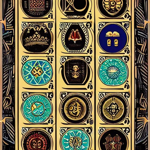 Prompt: a world inspired by the symbols on a deck of playing cards, trending on artstation