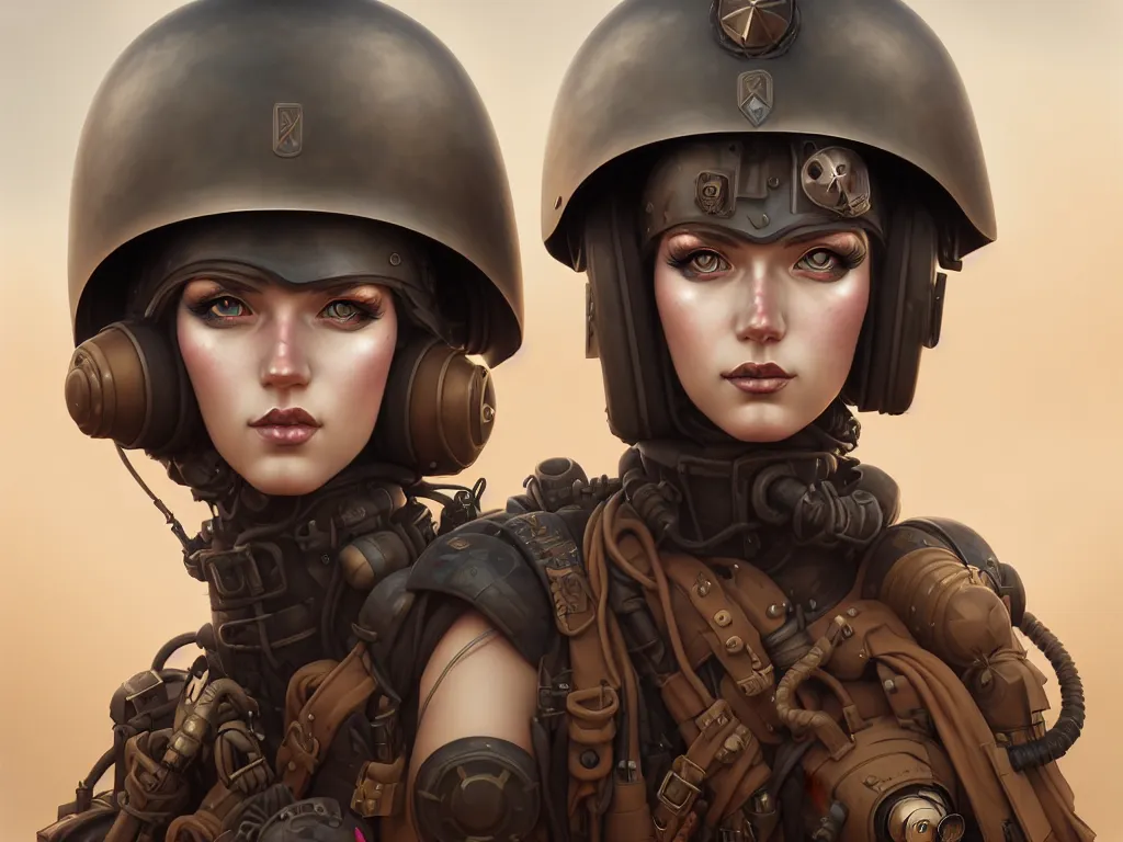 Image similar to portrait of dieselpunk blackpink lisa soldier girl, helmet, stormy sand desert, armored, highly detailed, digital painting, face detail, sharp focus, art, illustrations by loish and ayanamikodon and irakli nadar and rossdraws and wlop