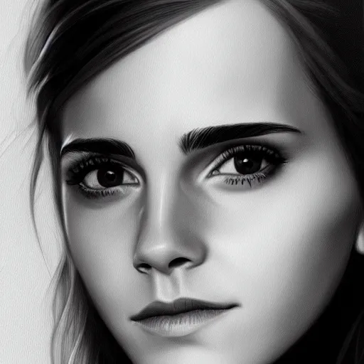 Image similar to close up portrait of emma watson, artwork by charlie bowater,