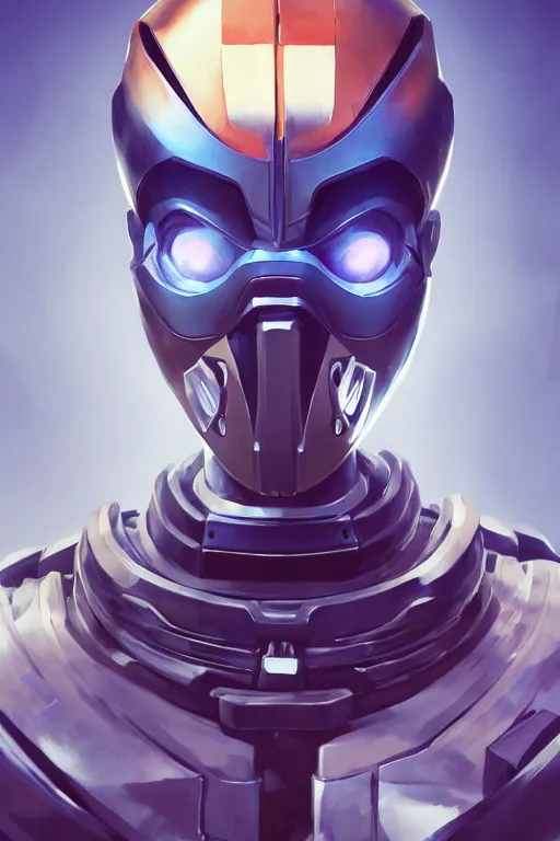 Image similar to epic mask helmet robot ninja portrait stylized as fornite style game design fanart by concept artist gervasio canda, behance hd by jesper ejsing, by rhads, makoto shinkai and lois van baarle, ilya kuvshinov, rossdraws global illumination radiating a glowing aura global illumination ray tracing hdr render in unreal engine 5