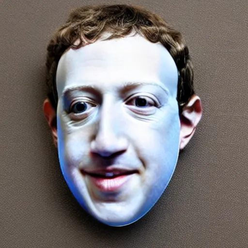 Prompt: Mark Zuckerberg rubber face mask on sale on ebay, being sold on ebay, photograph, poorly taken photograph, weird angle, realistic, hyperrealistic, very detailed, extremely detailed, dark lighting, poor lighting, very realistic, thumb on the camera lens, HD quality, 8k resolution, funny