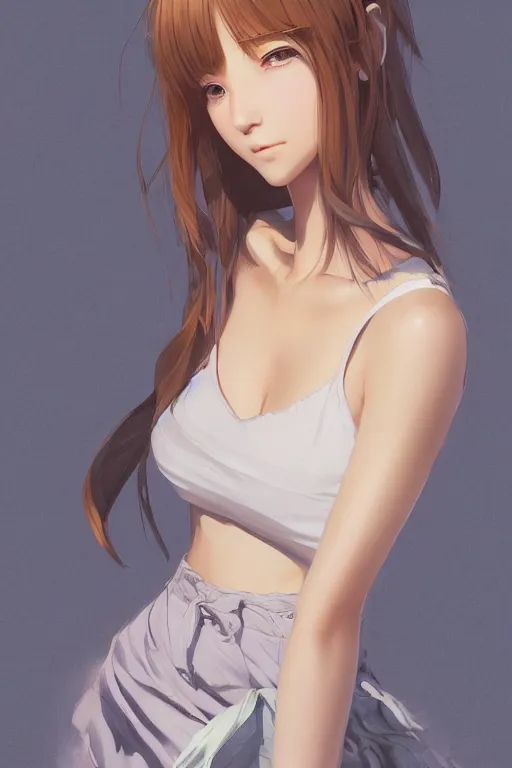 Image similar to a girl with a soft warming smile, full shot, fine - face, realistic shaded perfect body, fine details. night setting. very anime style. realistic shaded lighting poster by ilya kuvshinov katsuhiro, magali villeneuve, artgerm, jeremy lipkin and michael garmash, rob rey and kentaro miura style, trending on art station