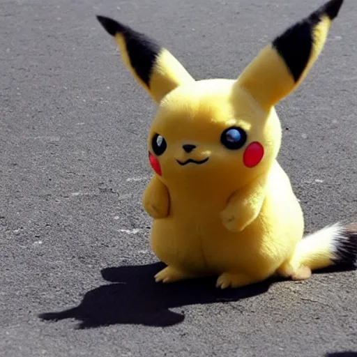 Prompt: half pikachu, half cat, baby animal, cute, adorable