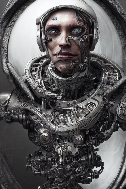 Image similar to cyborg shakespeare, ultra realistic, concept art, intricate details, highly detailed, photorealistic, octane render, 8 k