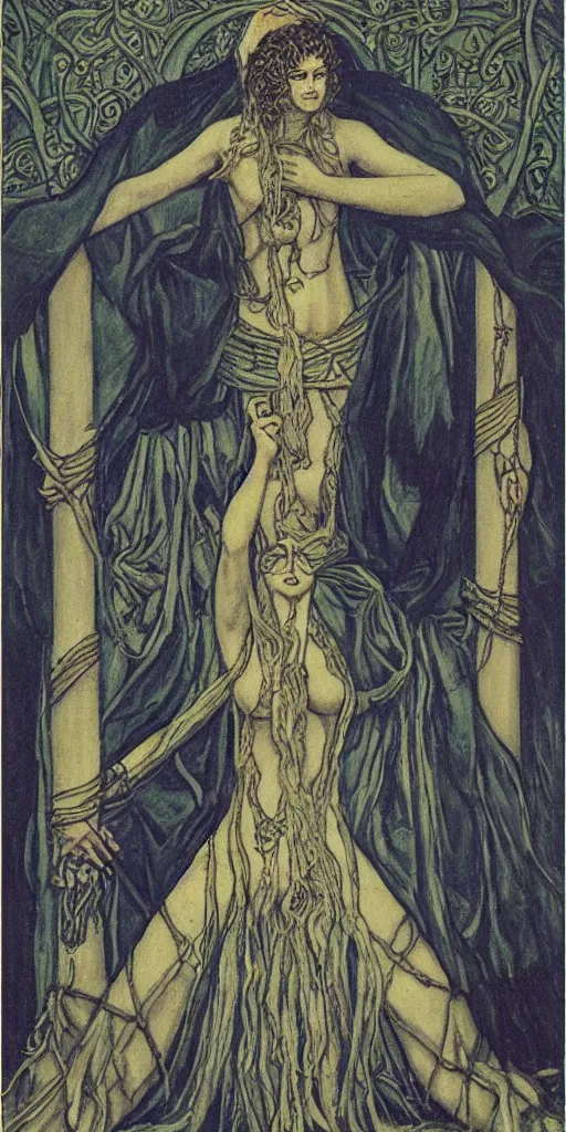 Prompt: the empress tarot card by austin osman spare