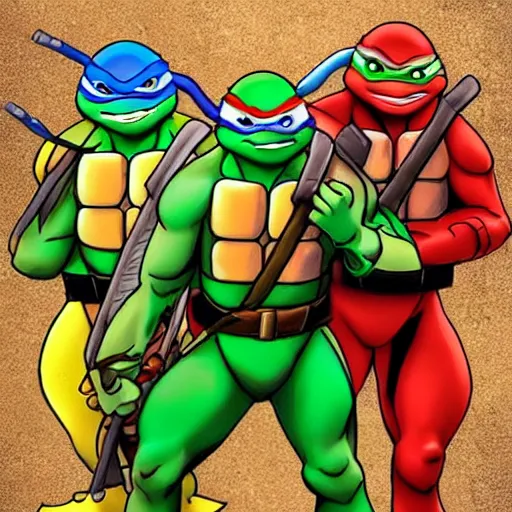 Image similar to teenage mutant ninja turtles