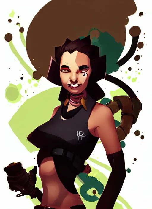 Image similar to a portrait of a pretty sewer punk young lady by greg tocchini