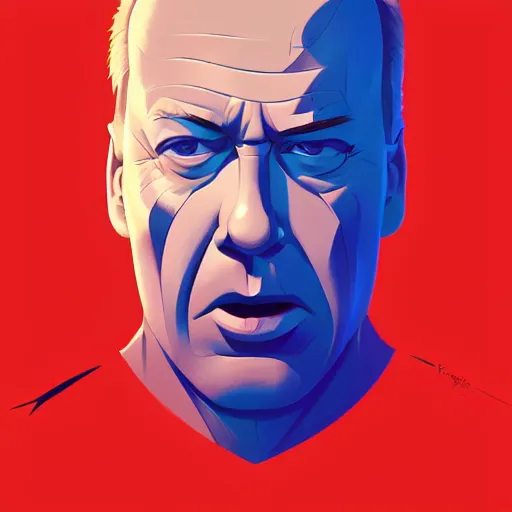 Image similar to face icon stylized minimalist die hard, loftis, cory behance hd by jesper ejsing, by rhads, makoto shinkai and lois van baarle, ilya kuvshinov, rossdraws global illumination