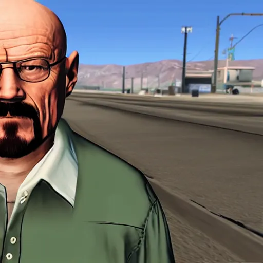 Image similar to walter white as a gta main character