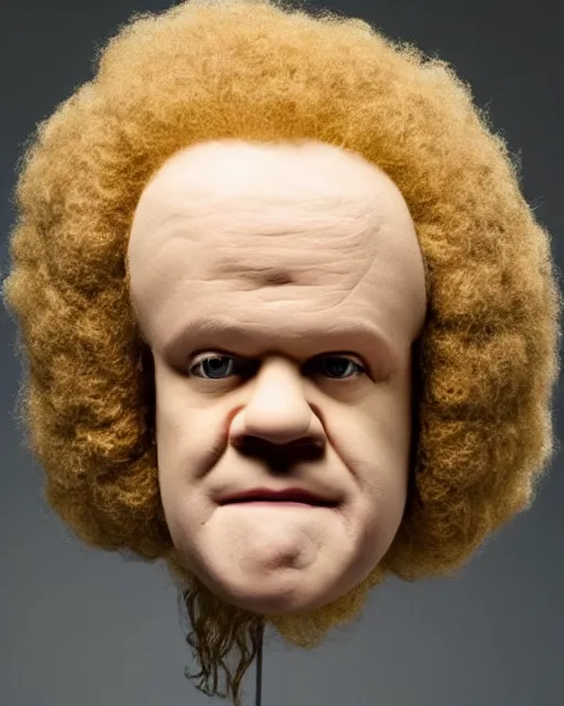 Prompt: john c. reilly head with wig made of cauliflower