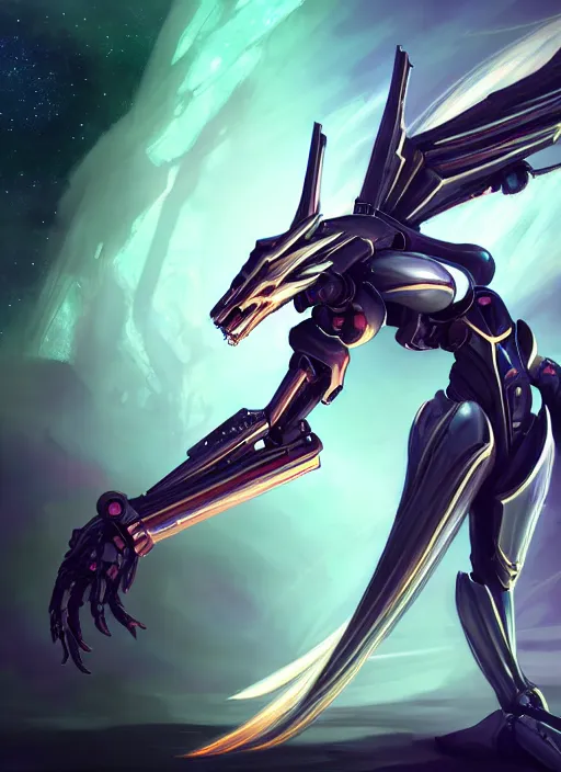 Image similar to cinematic goddess shot, cosmic sized perfectly proportioned stunning beautiful hot anthropomorphic robot mecha female dragon, in space, nebula sized, larger than galaxies, galaxy floating in palm, sleek silver armor, epic proportions, epic size, epic scale, digital art, furry art, macro art, dragon art, giantess art, warframe fanart, furaffinity, deviantart