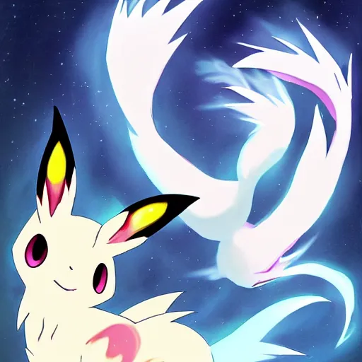 Image similar to a ghost type eeveelution, pokemon