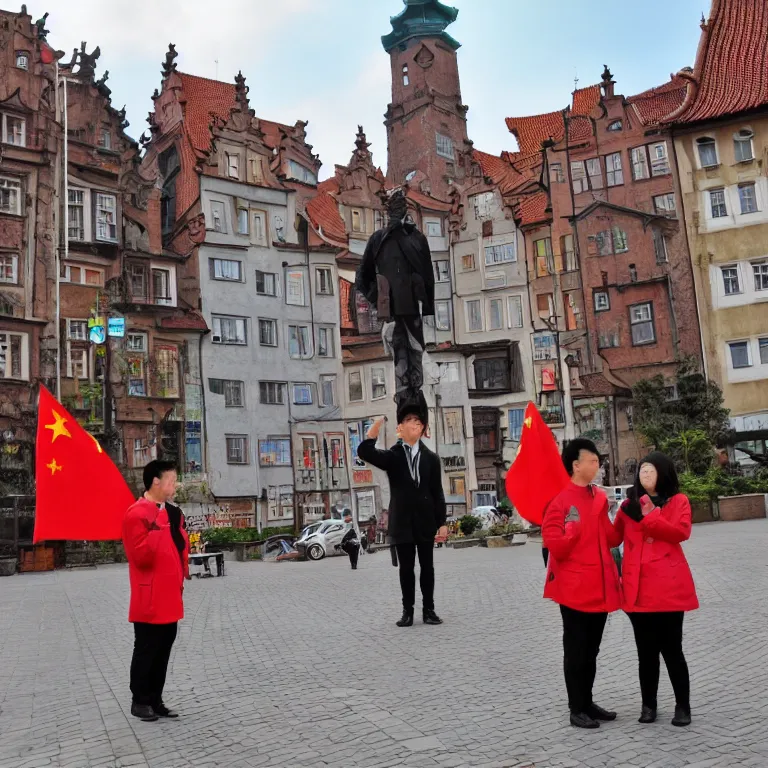 Image similar to chinese emissaries paying tribute to the city of gdansk