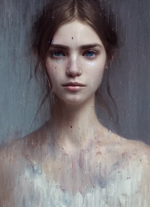 Prompt: close up picture of a white dress girl, hard breathing, messy hair, reaching a hands to the camera, treasures on the background, coveted, beautiful and aesthetic and attractive and detailed face, specular reflection, occlusion shadow, intricate, bokeh, masterpiece, by ilya kuvshinov and jeremy lipking and quentin mabille