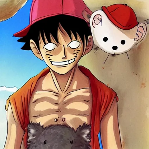 Image similar to luffy as 🐨