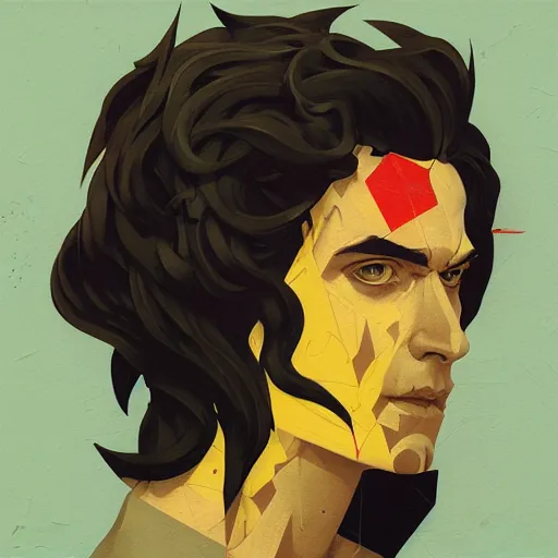 Image similar to Zagreus Hades profile picture by Sachin Teng, asymmetrical, Organic Painting , Matte Painting, geometric shapes, hard edges, graffiti, street art:2 by Sachin Teng:4