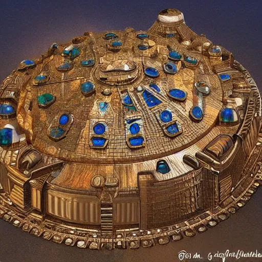 Image similar to colossal steampunk city made of iridescent beetle carapace, ancient middle eastern architecture