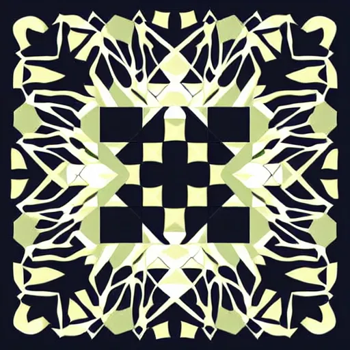 Image similar to vector art quilt pattern block symmetrical