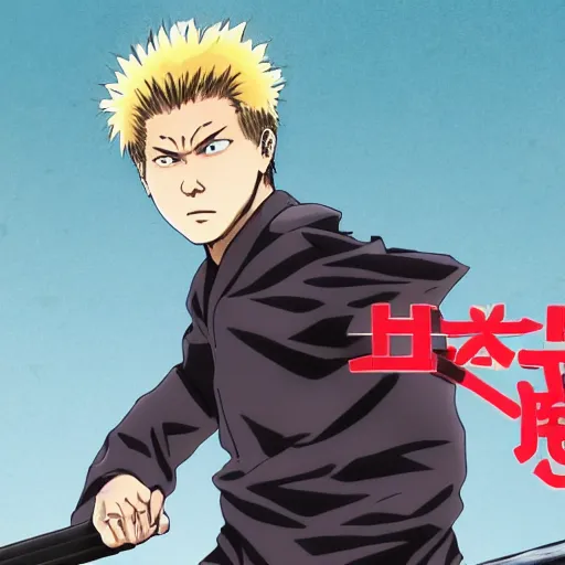 Image similar to Matthew Stafford as Yuji Itadori in Jujutsu Kaisen