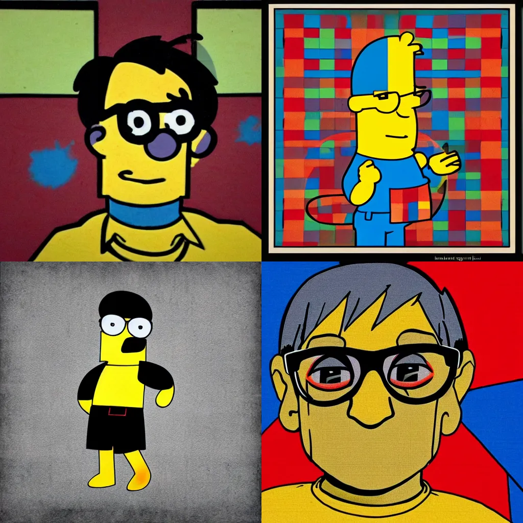 Prompt: Milhouse in the style of Bauhaus