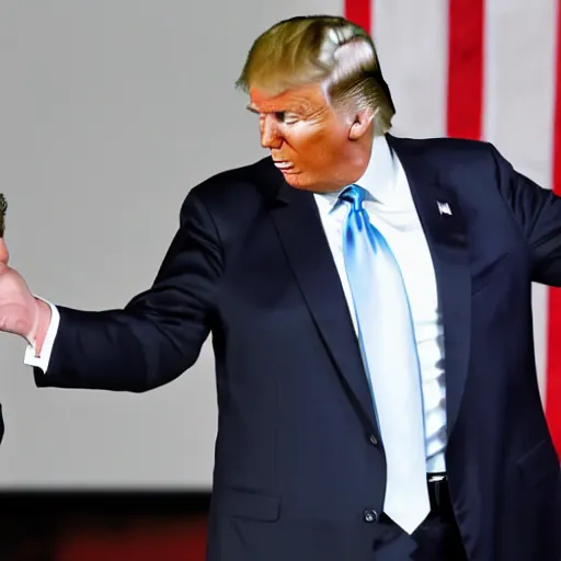 Image similar to donald trump with tiny hands