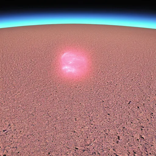 Prompt: a pink space - time crack appeared in the barren desert, and a child was born from the crack, high quality cg render, 4 k