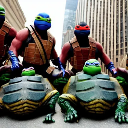 Prompt: Headshot of the ninja turtles (REUTERS)