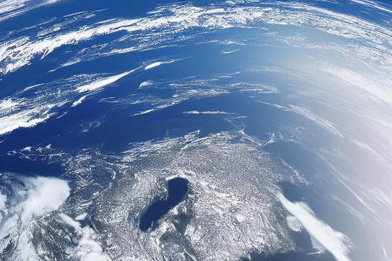 Image similar to gorgeous photo of curvature of the earth from space