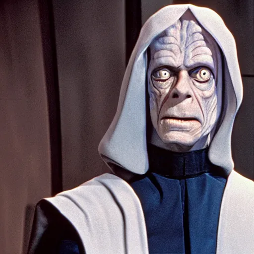 Image similar to jeff gold blum as emperor palpatine in the original trilogy, star wars movie, photo