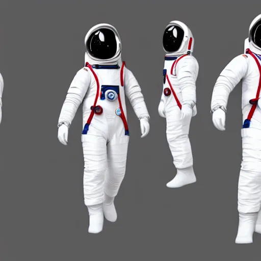 Image similar to a bauhaus style astronaut suit, designed for wealthy billionaires, colored 3 d render