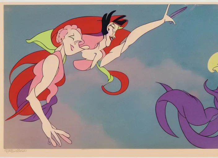 Image similar to character design original animation cel by ollie johnston in fantasia ( 1 9 4 0 ).