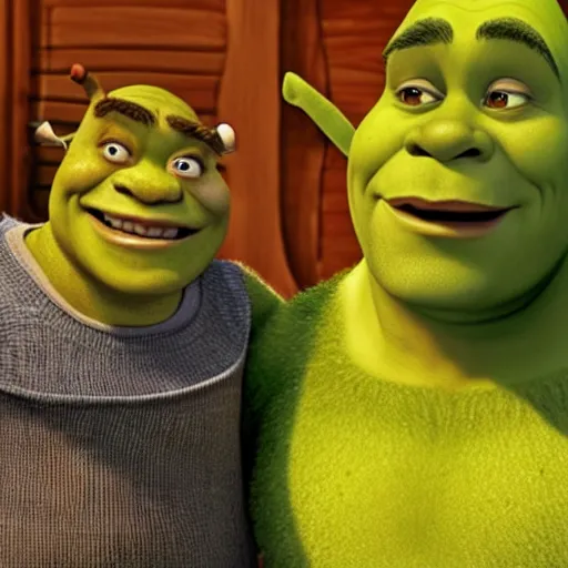 Image similar to shrek with no father figure throwin it back