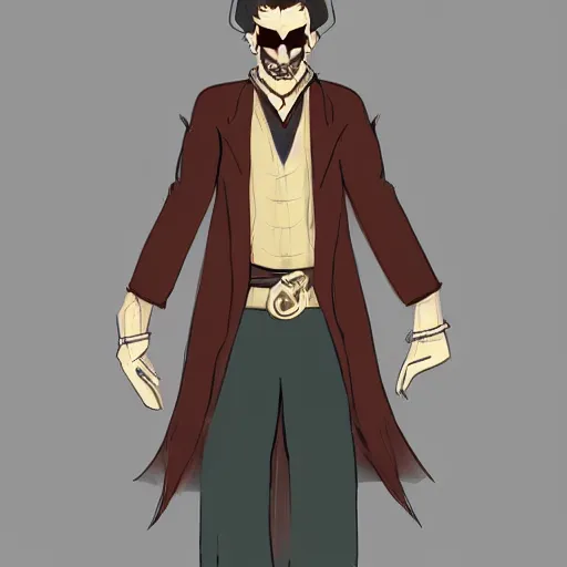 Image similar to A fantasy human character with similare vibes to a mob boss, dnd concept art