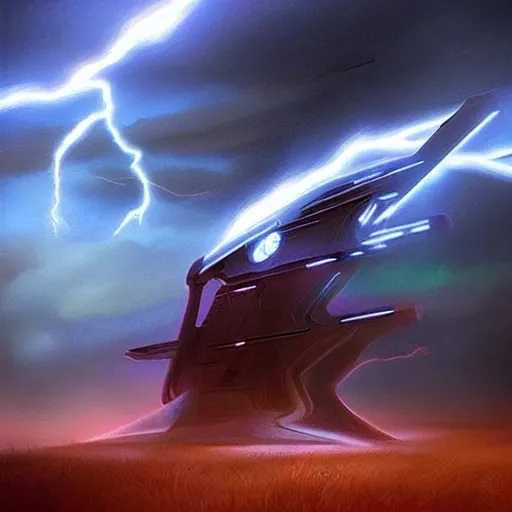 Image similar to “lightning sci-fi art”