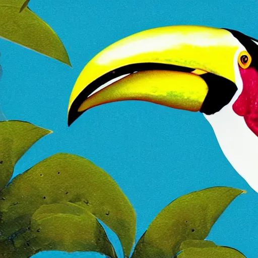 Prompt: photo of hybrid between a fish and a toucan